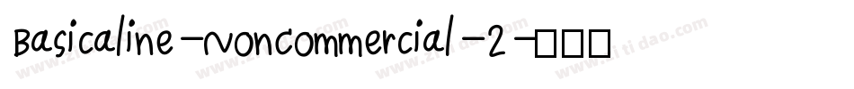 Basicaline-NonCommercial-2字体转换