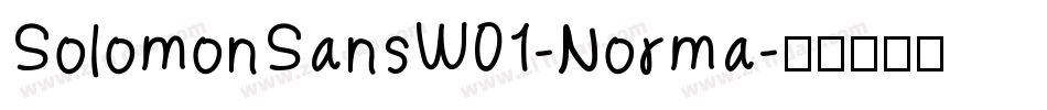 SolomonSansW01-Norma字体转换