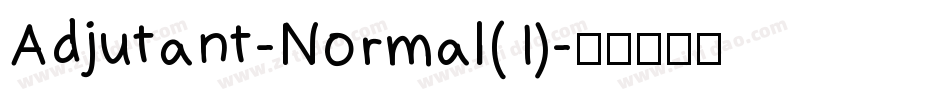 Adjutant-Normal(1)字体转换