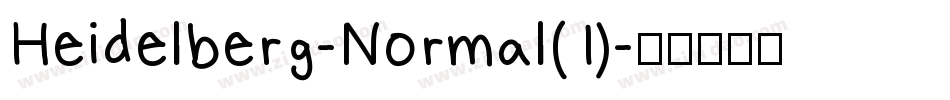 Heidelberg-Normal(1)字体转换
