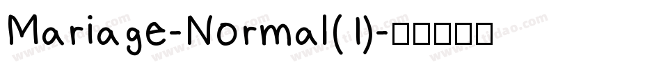Mariage-Normal(1)字体转换