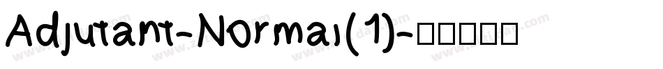 Adjutant-Normal(1)字体转换