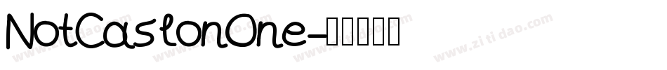 NotCaslonOne字体转换