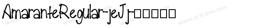 AmaranteRegular-jeJj字体转换