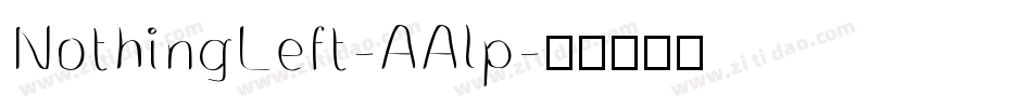 NothingLeft-AAlp字体转换