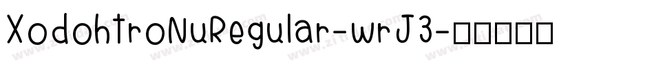 XodohtroNuRegular-wrJ3字体转换