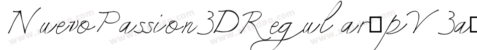 NuevoPassion3DRegular-pY3a字体转换
