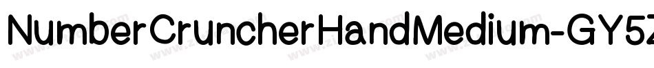 NumberCruncherHandMedium-GY5Z字体转换