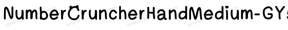 NumberCruncherHandMedium-GY5Z字体转换