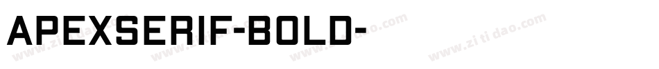 ApexSerif-Bold字体转换