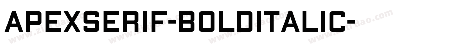 ApexSerif-BoldItalic字体转换