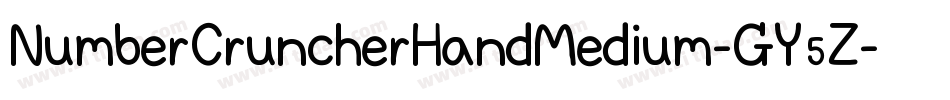 NumberCruncherHandMedium-GY5Z字体转换