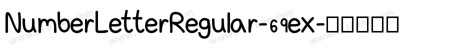 NumberLetterRegular-69ex字体转换