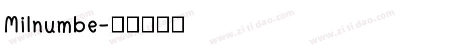 Milnumbe字体转换
