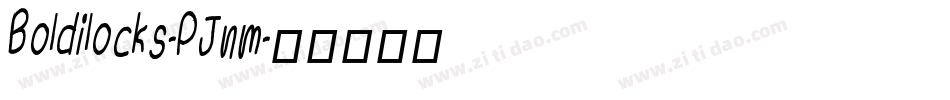 Boldilocks-PJnm字体转换