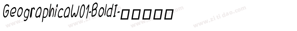 GeographicaW01-BoldI字体转换