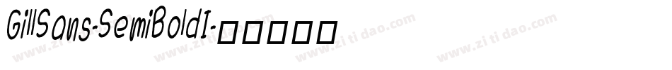 GillSans-SemiBoldI字体转换