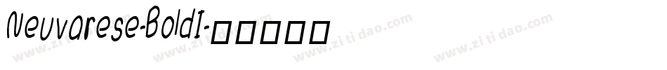 Neuvarese-BoldI字体转换