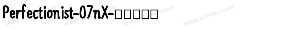 Perfectionist-07nX字体转换
