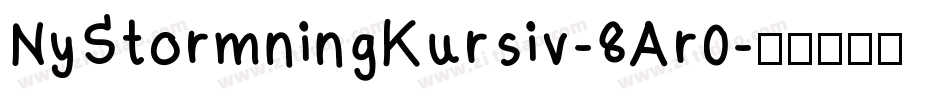 NyStormningKursiv-8Ar0字体转换