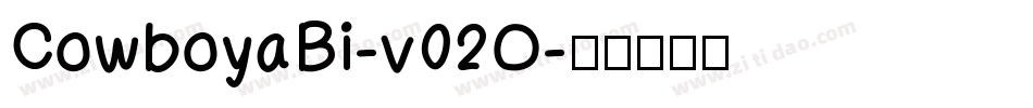 CowboyaBi-v02O字体转换