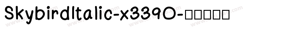 SkybirdItalic-x339O字体转换