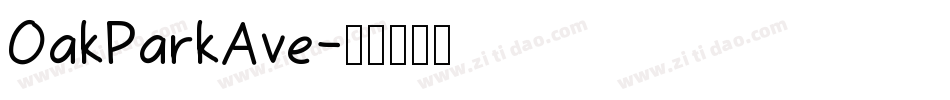OakParkAve字体转换