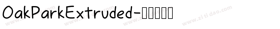 OakParkExtruded字体转换