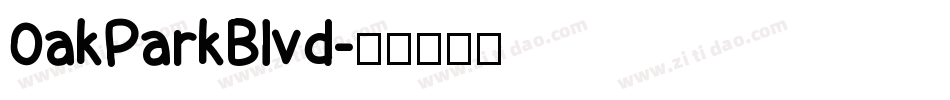 OakParkBlvd字体转换