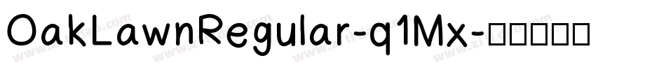 OakLawnRegular-q1Mx字体转换