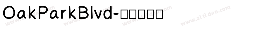OakParkBlvd字体转换