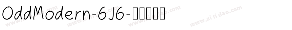 OddModern-6J6字体转换
