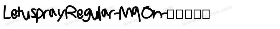LetusprayRegular-M9On字体转换