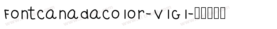 FontCanadaColor-VlGl字体转换
