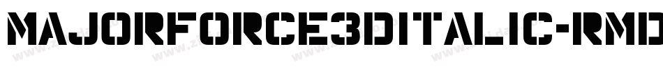 MajorForce3DItalic-rMD7字体转换