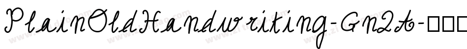 PlainOldHandwriting-Gn2A字体转换