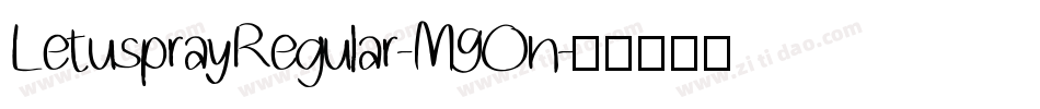 LetusprayRegular-M9On字体转换