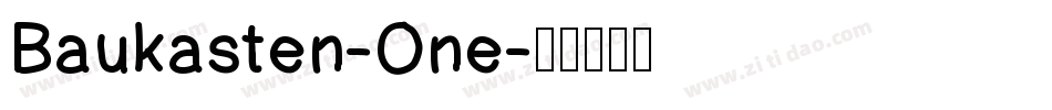 Baukasten-One字体转换