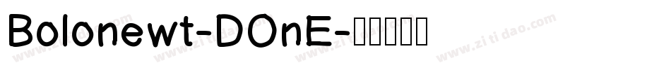 Bolonewt-DOnE字体转换