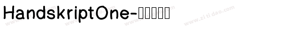 HandskriptOne字体转换