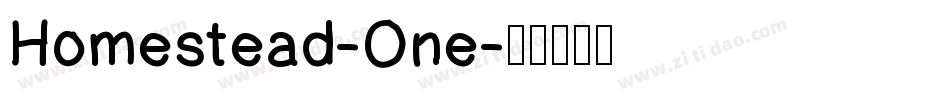 Homestead-One字体转换