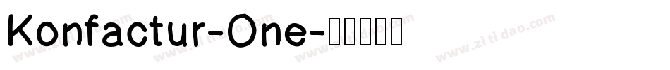 Konfactur-One字体转换