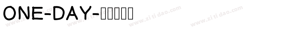 ONE-DAY字体转换