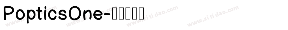 PopticsOne字体转换