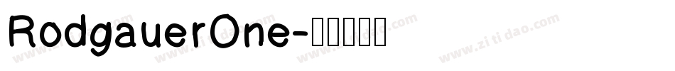 RodgauerOne字体转换