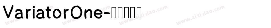 VariatorOne字体转换