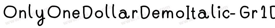 OnlyOneDollarDemoItalic-Gr1D字体转换