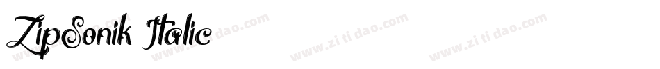 ZipSonik-Italic字体转换