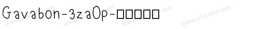 Gavabon-3zaOp字体转换