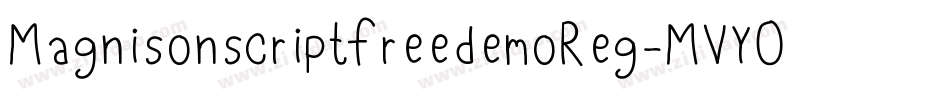 MagnisonscriptfreedemoReg-MVYOp字体转换